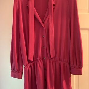 Raspberry-colored blouse EUC